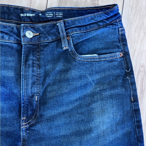 Old Navy Women's Straight Leg Jeans - Dark Blue - Picture 2 of 4